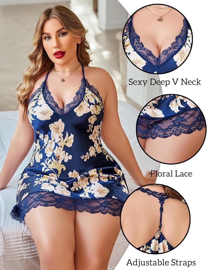 Navy Blue Floral
