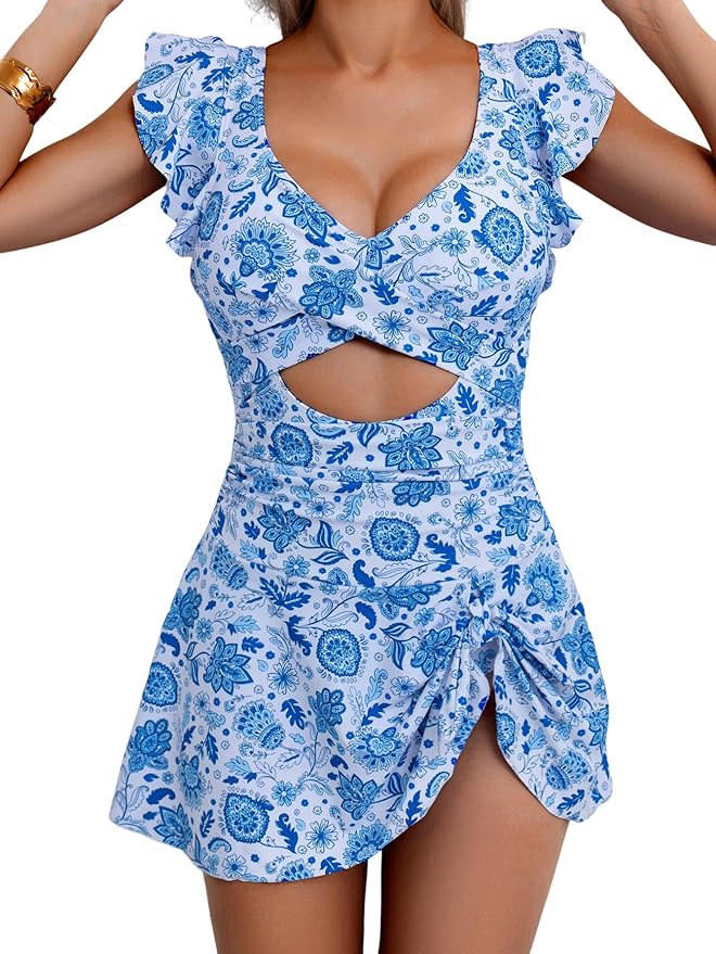 White Blue Print