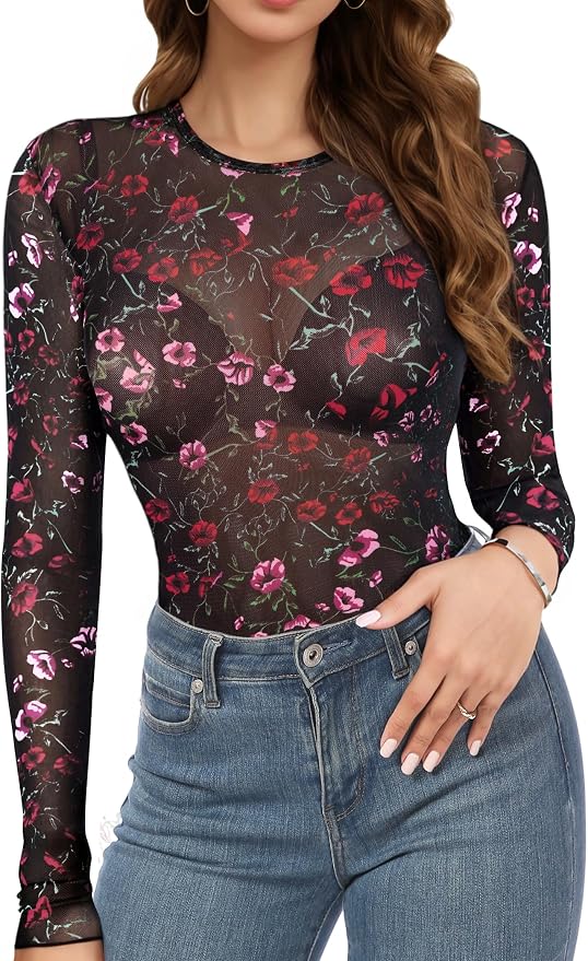 Black Print Flower