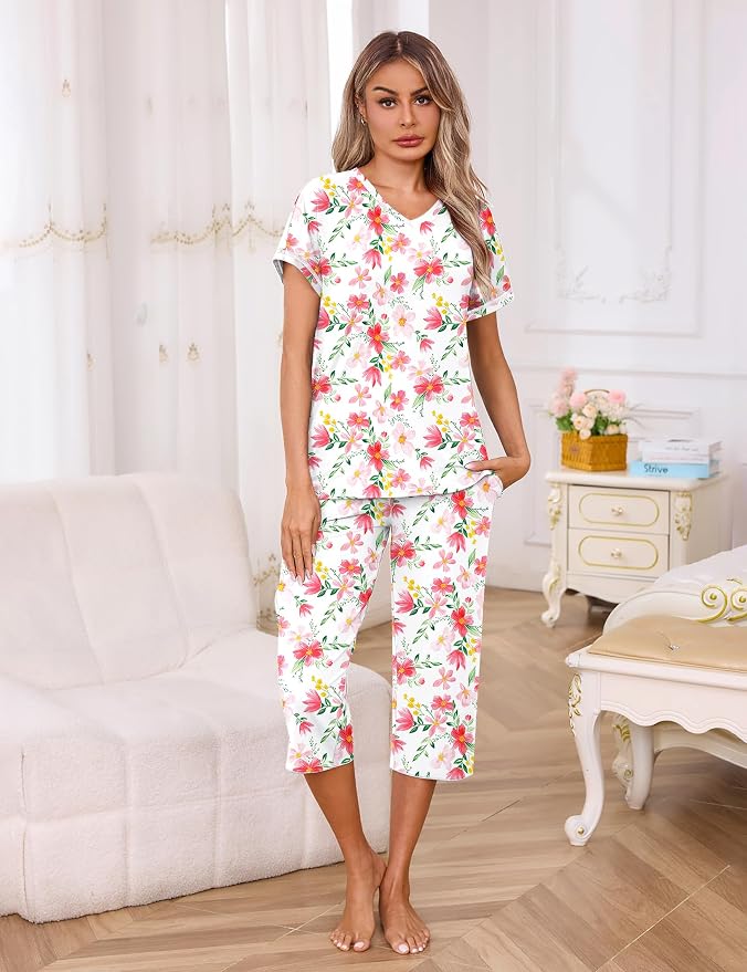 Blue, Pink Floral