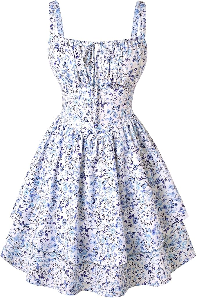 Blue White Floral
