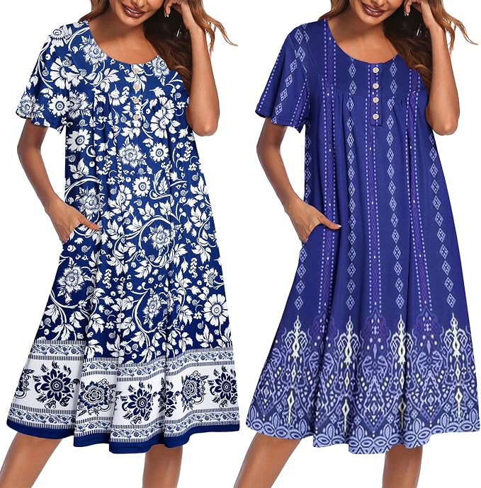 Bohemian Flowers Blue/Floral Blue