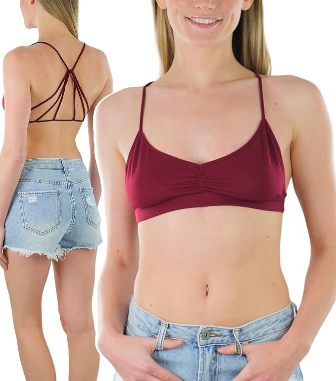 Strappy Back V-neck - Red