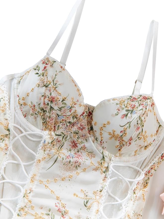 Underwire Flower White