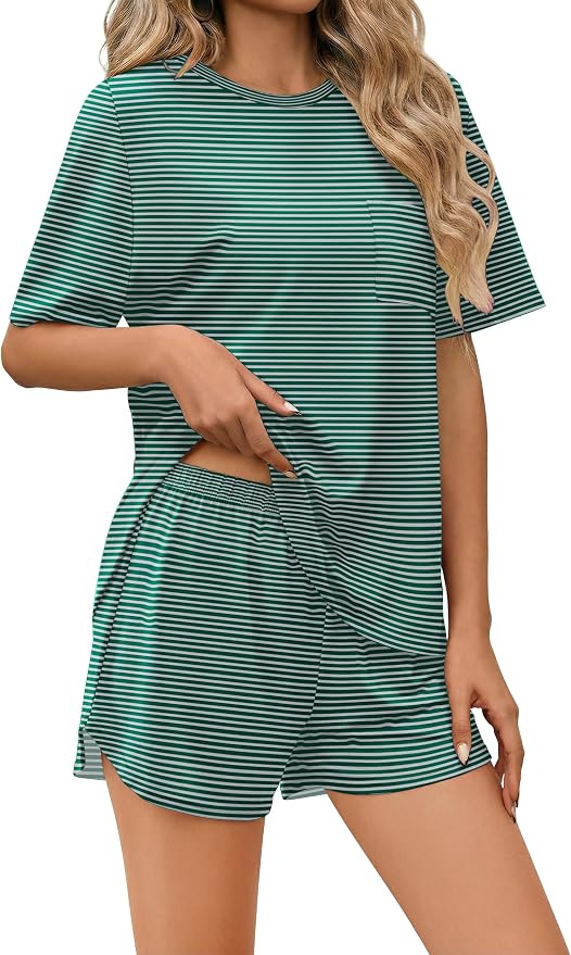 Green and White Stripes