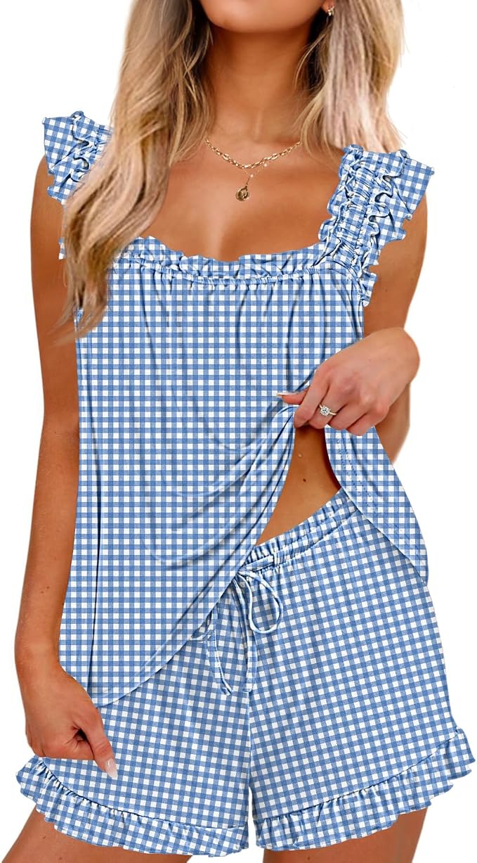 Gingham Light Blue