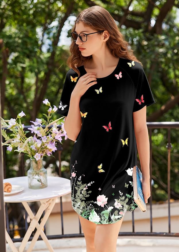 Navy Blue/Grey/Black Floral