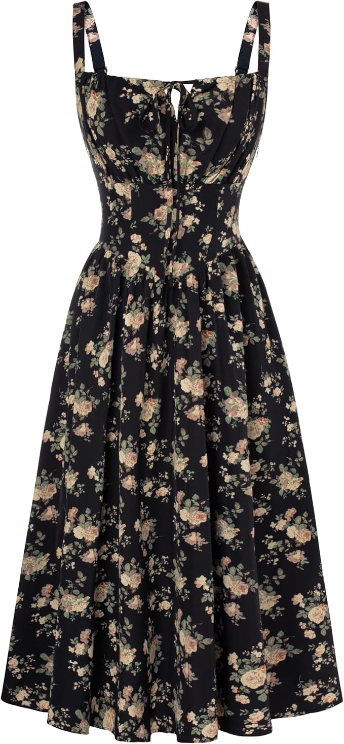 Black Beige Floral