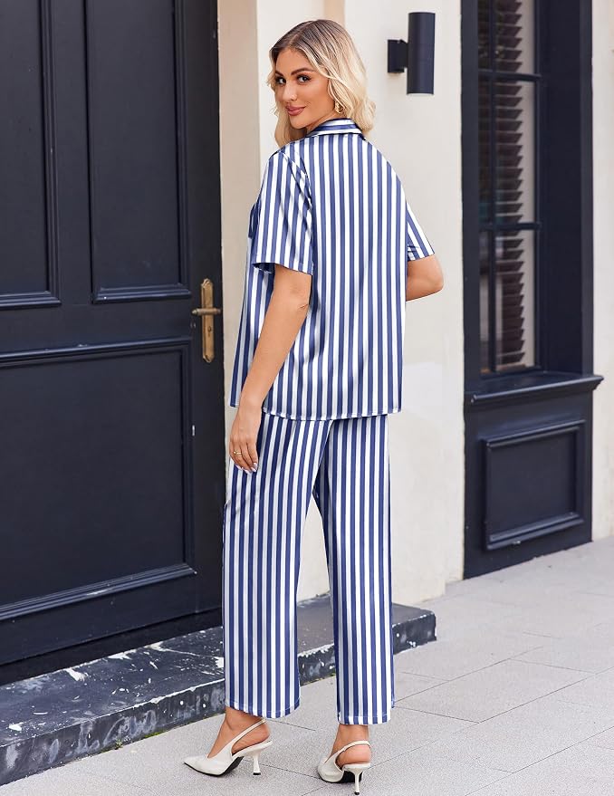 Navy White Stripe