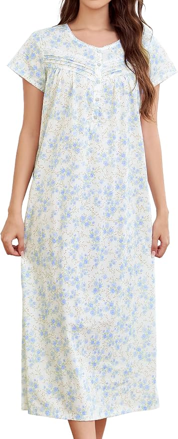 Woven-100% Cotton Red Branches, Blue Flowers