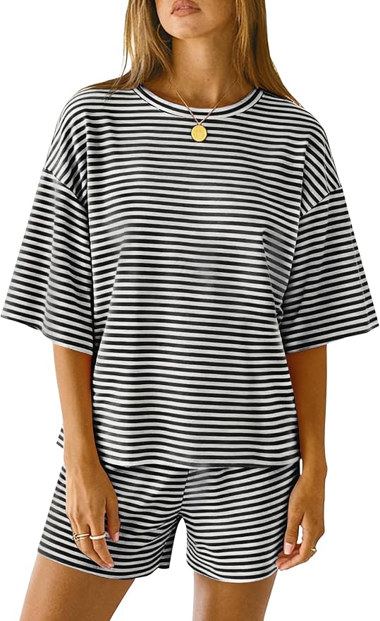 White Black Striped