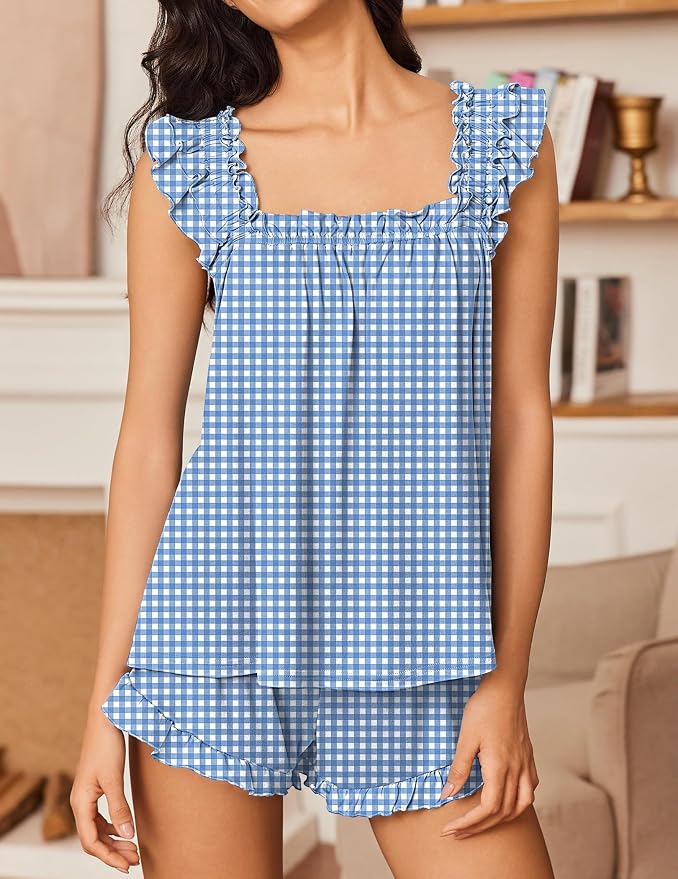 Gingham Light Blue