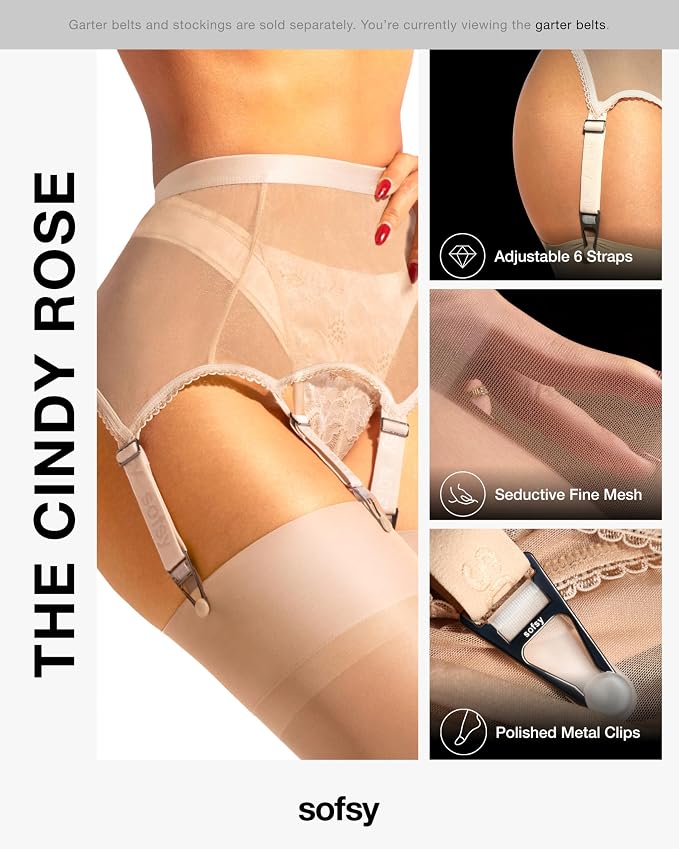 A02 | 1 Pair - Garter Belt | Champagne Nude