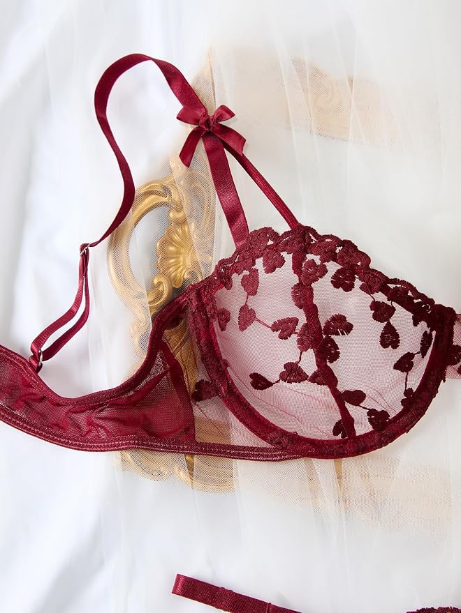 Bow Burgundy Red