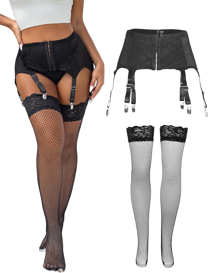 #Black-lace (Garter+stocking)