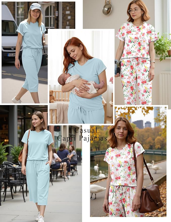 Blue, Pink Floral