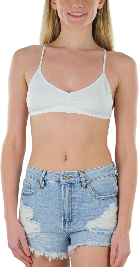 Strappy Back V-neck - White