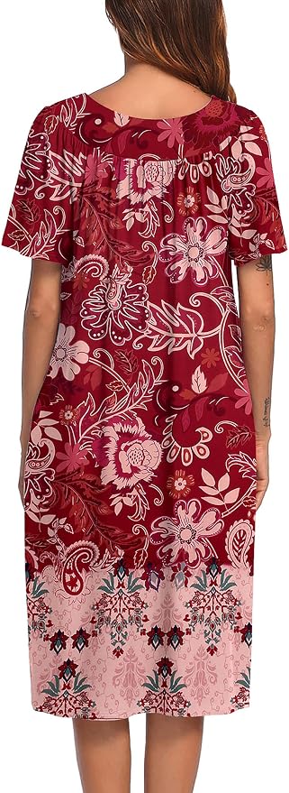 Floral Dark Red