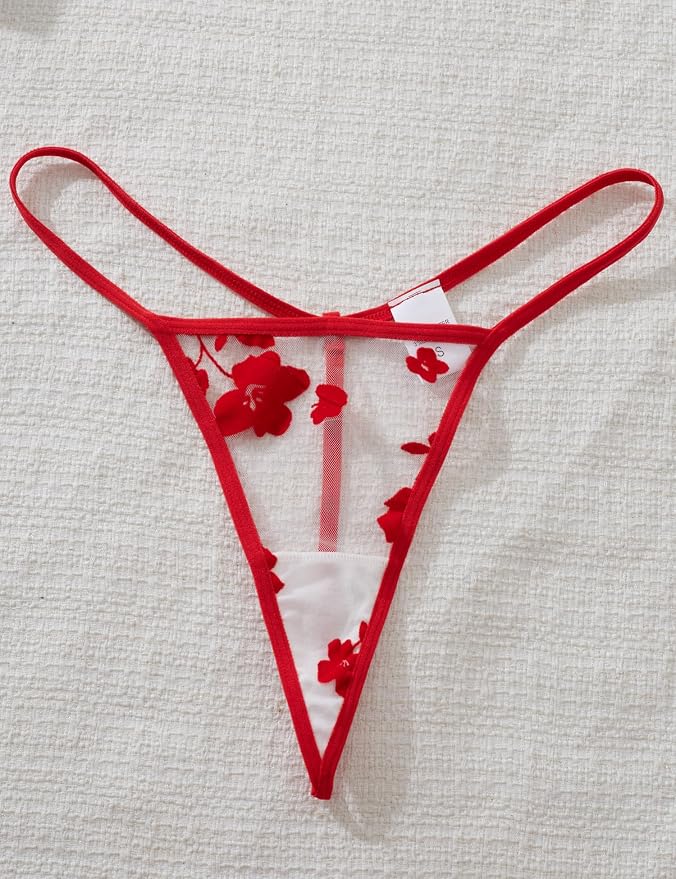 Tie-strap Red Flowers
