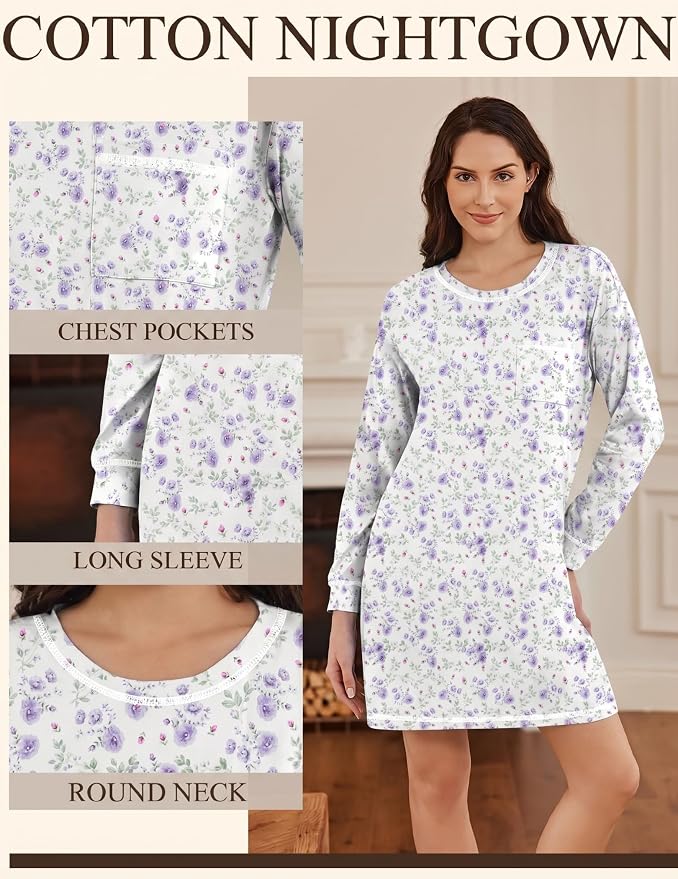 Purple Flower/Lilac Dots/Pink Flower