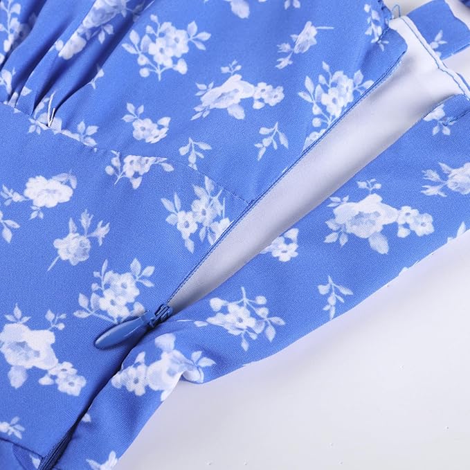 Royal Blue White Floral