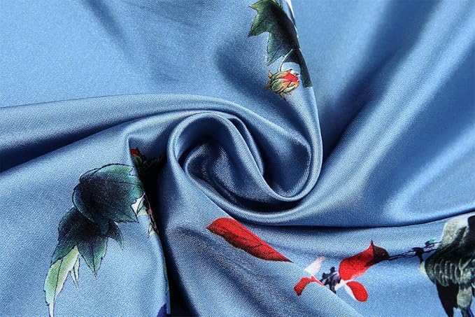 Blue Red Floral