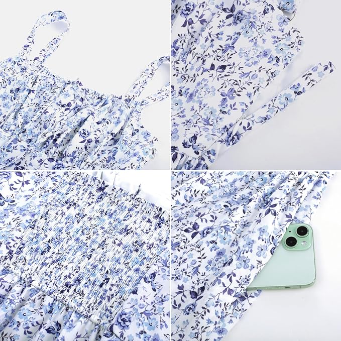 Blue White Floral