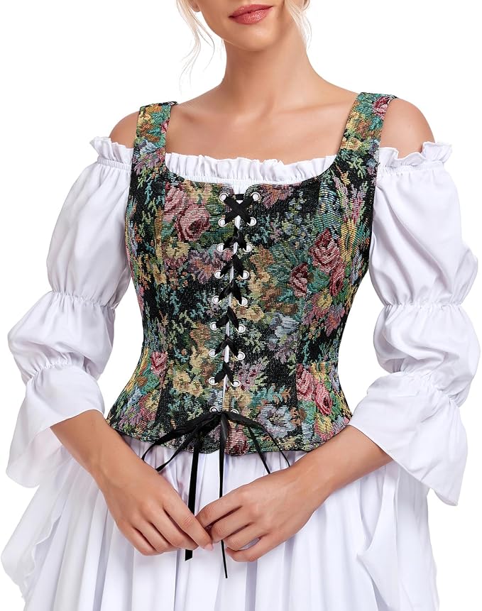 Black Floral Corset