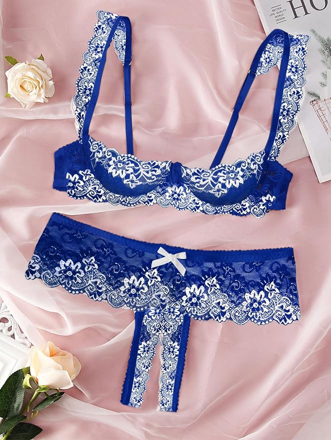 Floral Royal Blue