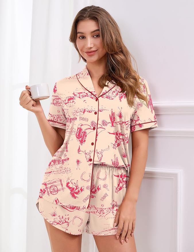 Apricot Pink Cow Print