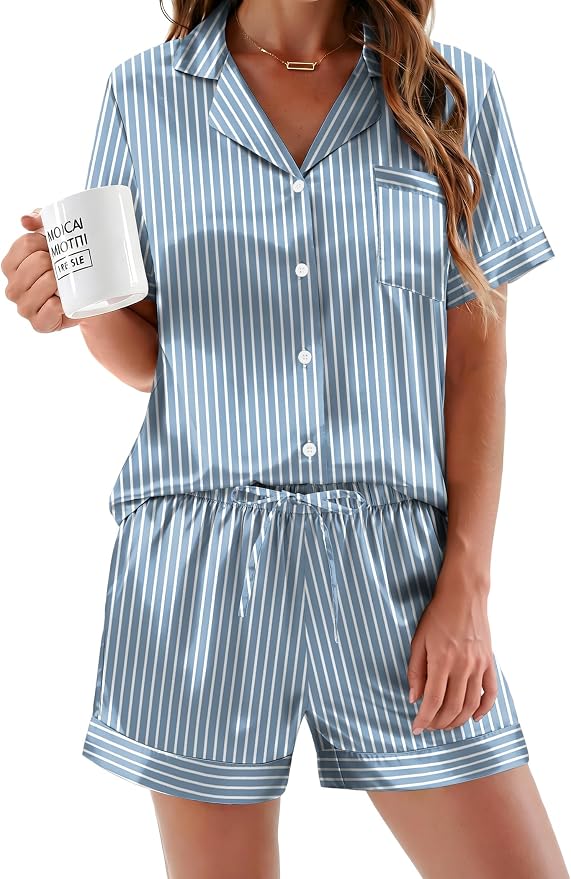 Grey Blue Striped