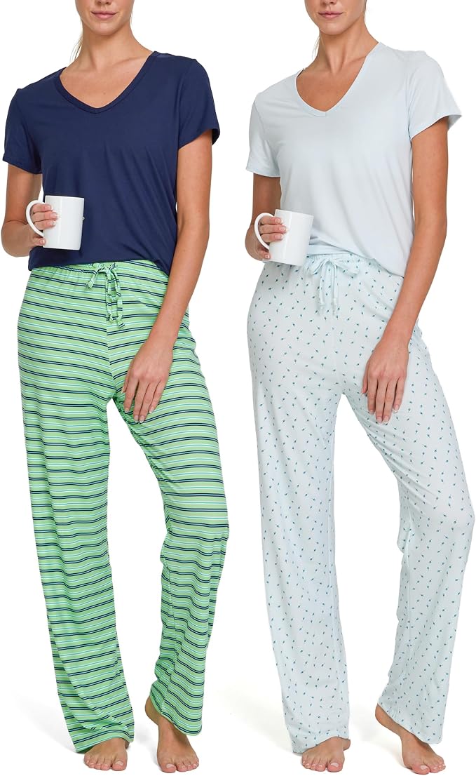 Navy/Multi Stripe - Mist/Mist Rose Bud