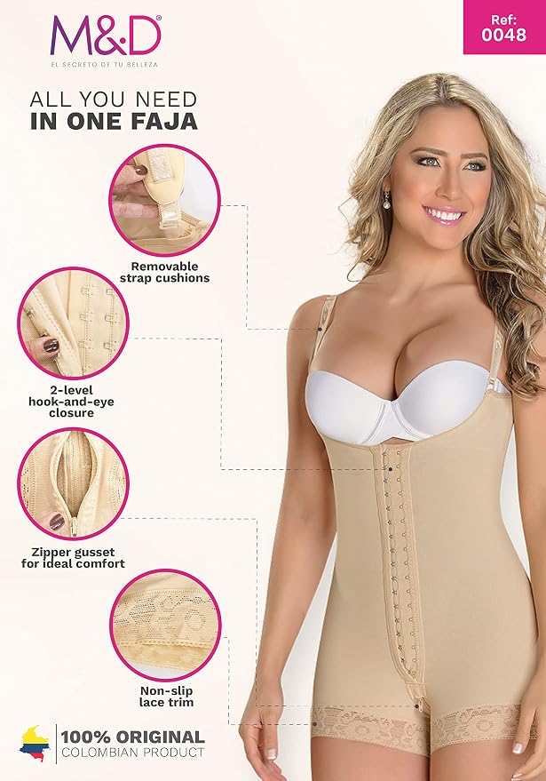 Beige-extra Short Bodysuit-0048