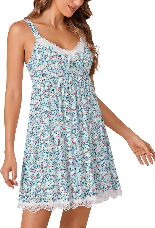 Light Blue Floral Prints