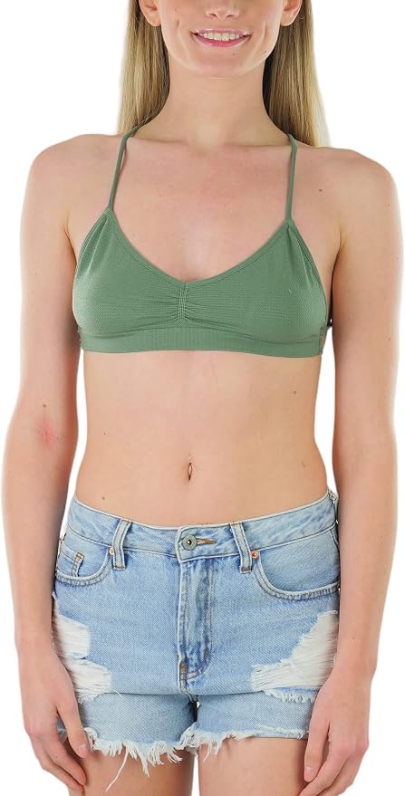 Strappy Back V-neck - Olive