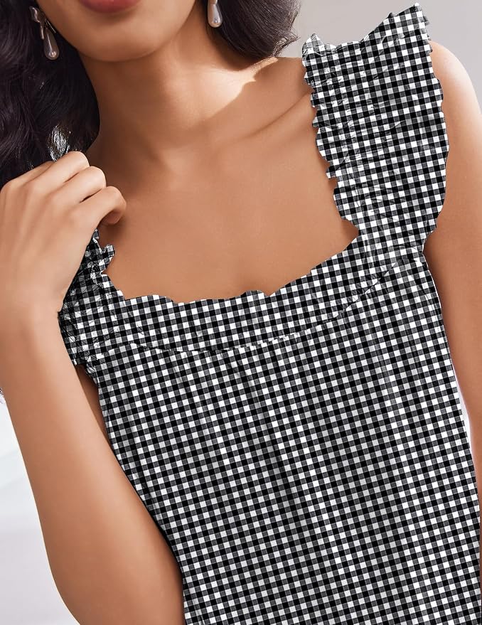 Gingham Black