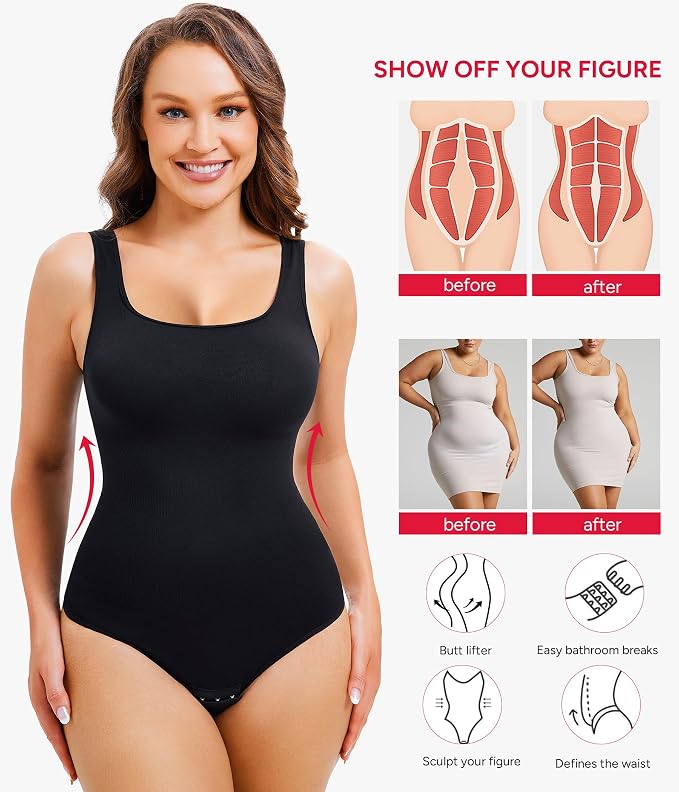 Black Thong Bodysuit