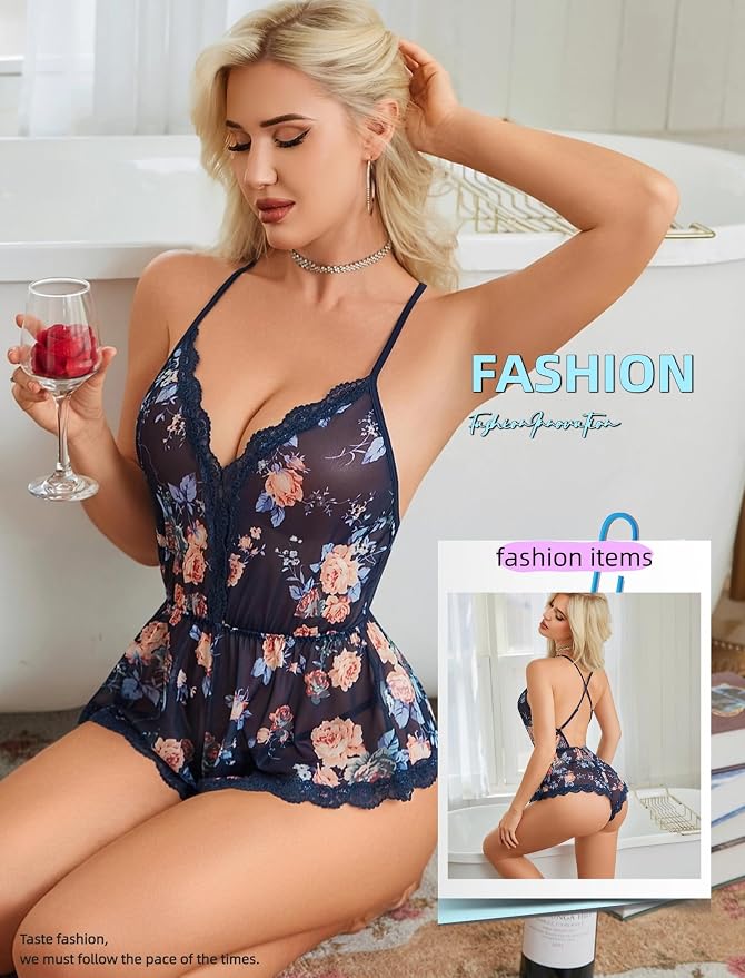 Navy Blue Floral