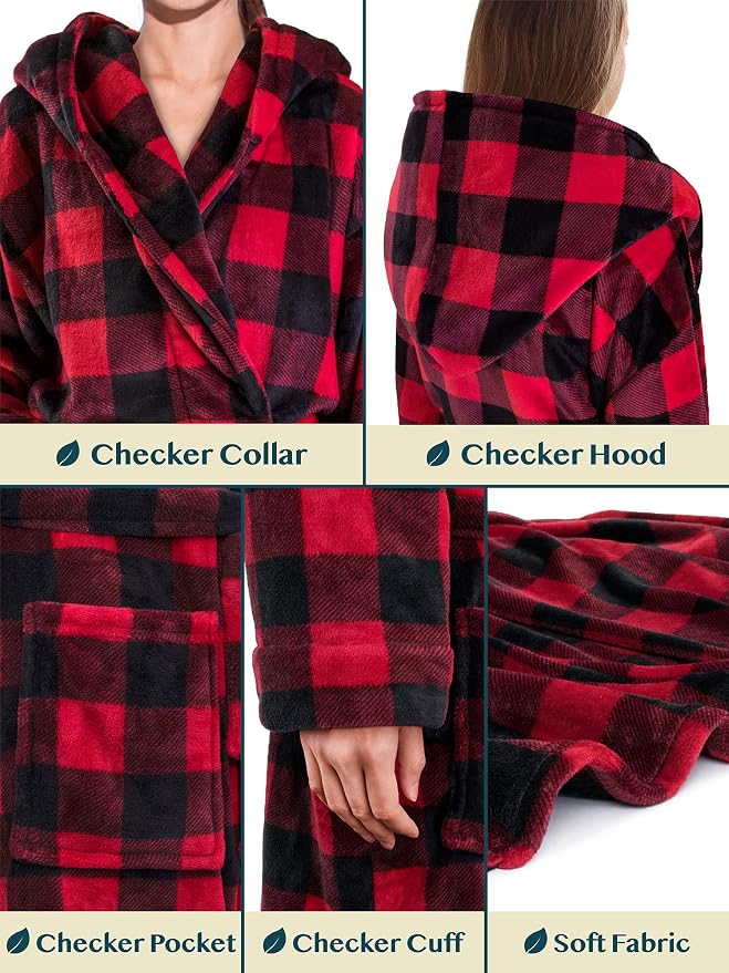 With Hood - Checkered Red