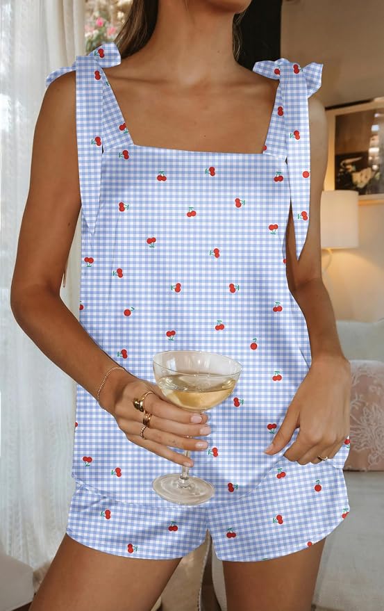Cherry Blue Plaid