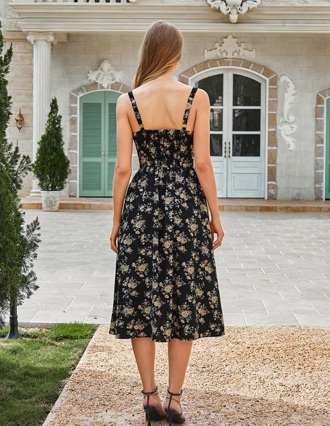 Black Beige Floral