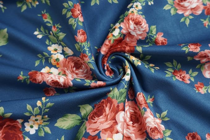 Navy/Pink Flowers