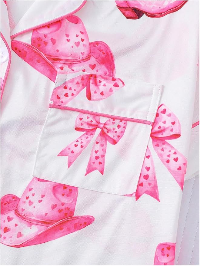 Pink White Printed