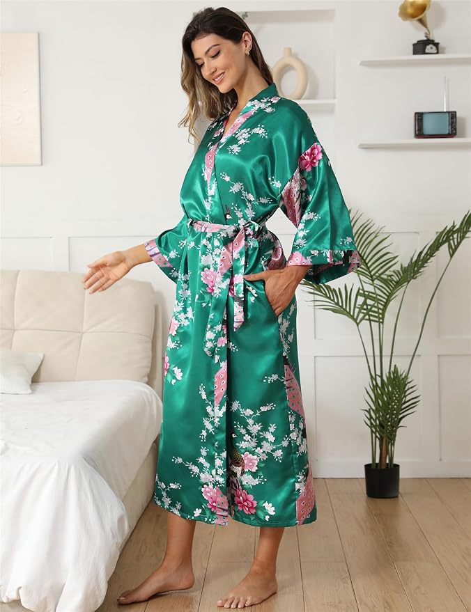 Peacock Floral Dark Green
