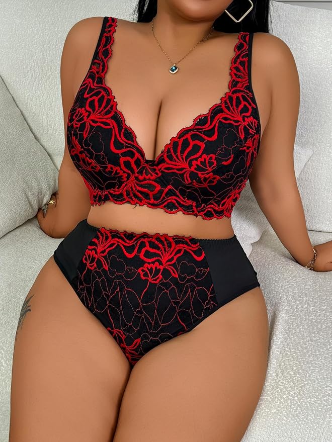 Black Red Flowers