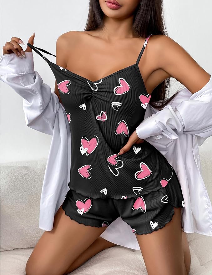 Pink Hearts Print
