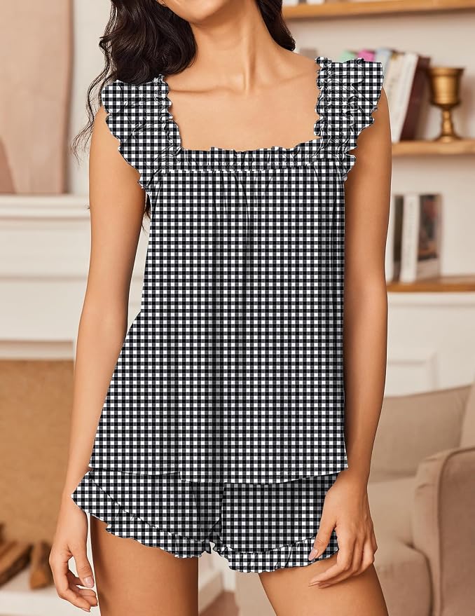 Gingham Black