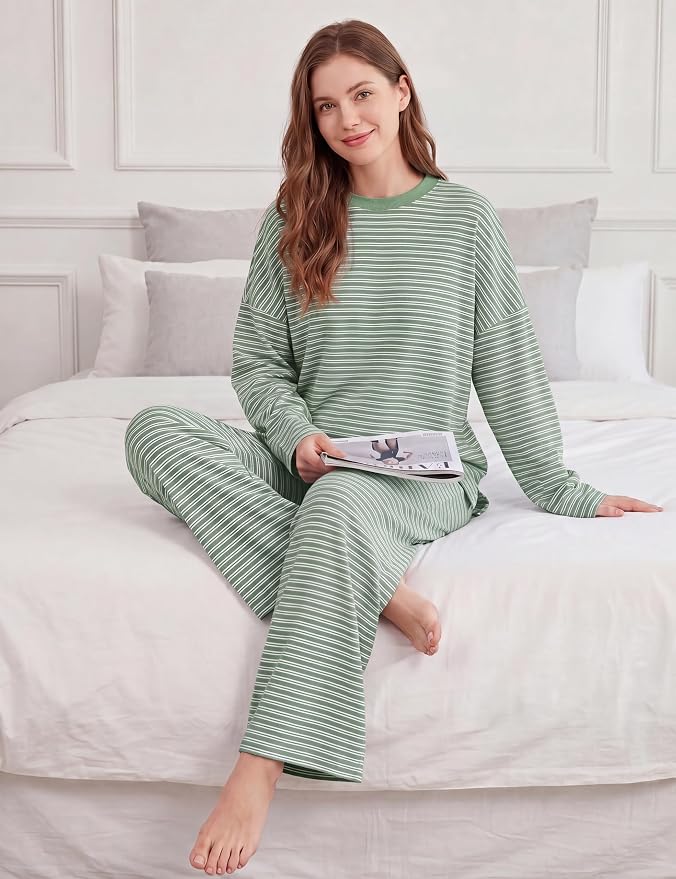 Wide Thin Stripe-pea Green