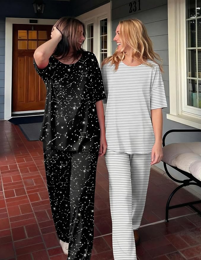 Grey Striped/Black Stars