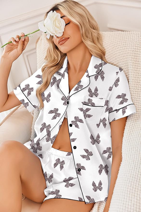 White With Leopard Bow
